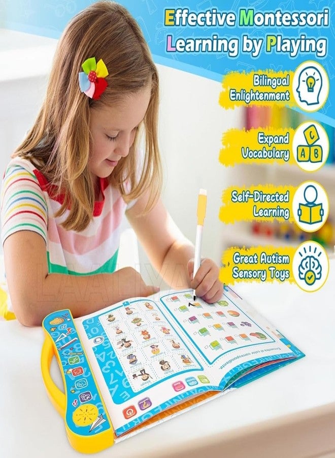 LAALIYA Kids Interactive Sound Book | Touch & Play Musical Learning Book with ABC, Words, Rhymes, Animal Sounds & Activities | Educational Talking Book for Toddlers Ages 1-5 | Preschool Learning Toy - Image 3
